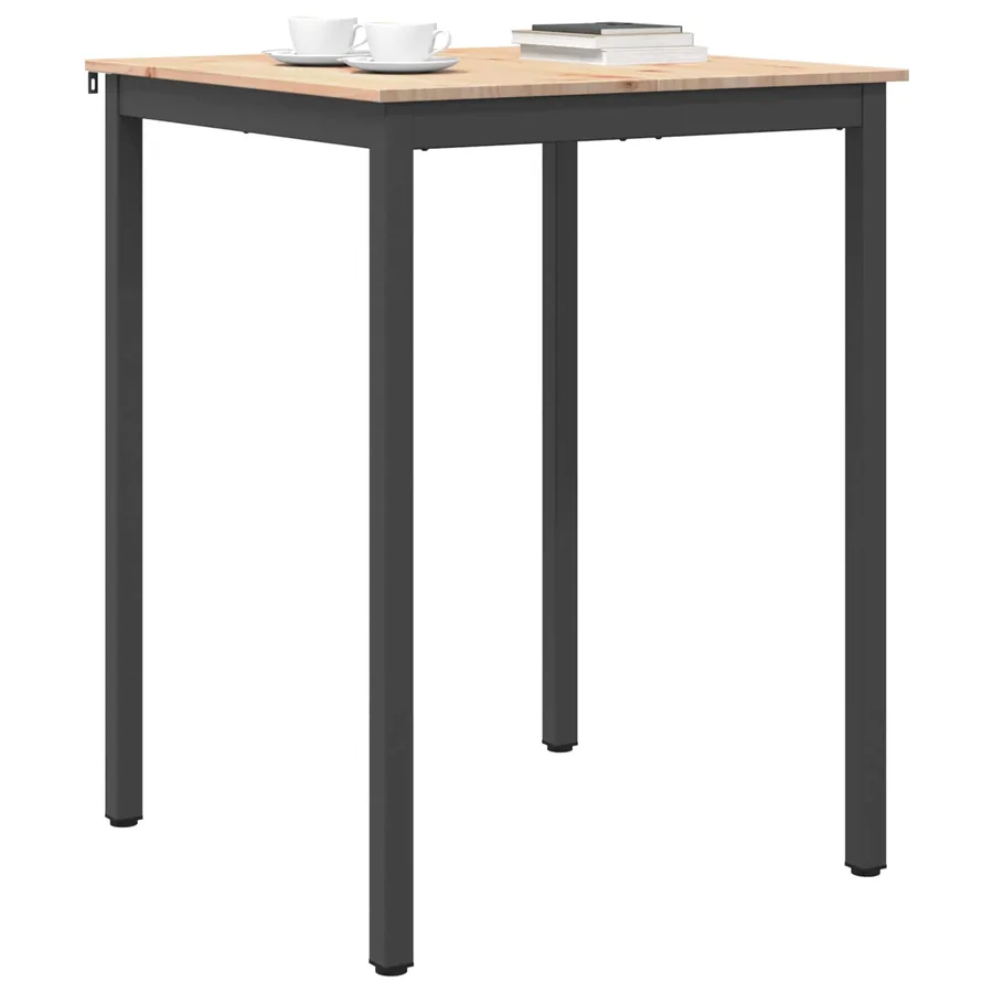 Table de bar Naturel 80 x 80 x 105 cm Bois de pin massif - 3