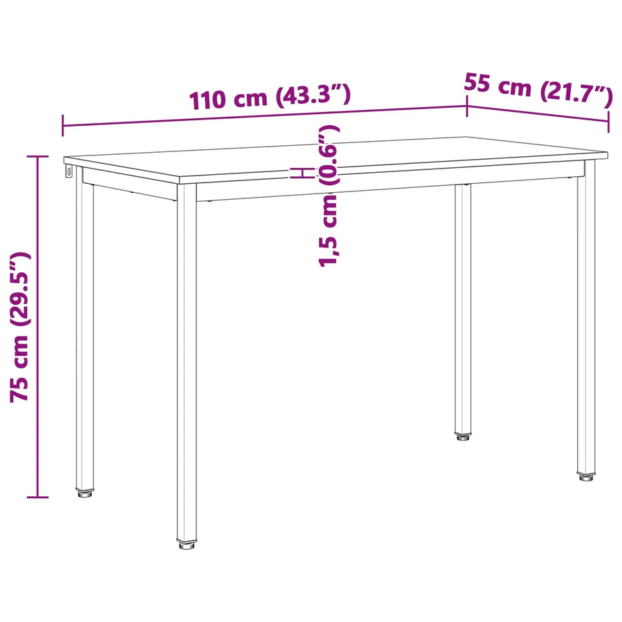 Table de salle à manger / Table de repas Naturel - 10