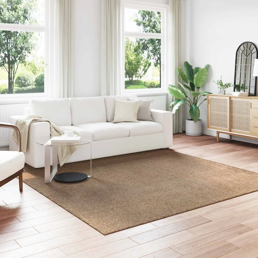 Tapis de surface Carré AGIRA Naturel 240 x 240 cm Polyester