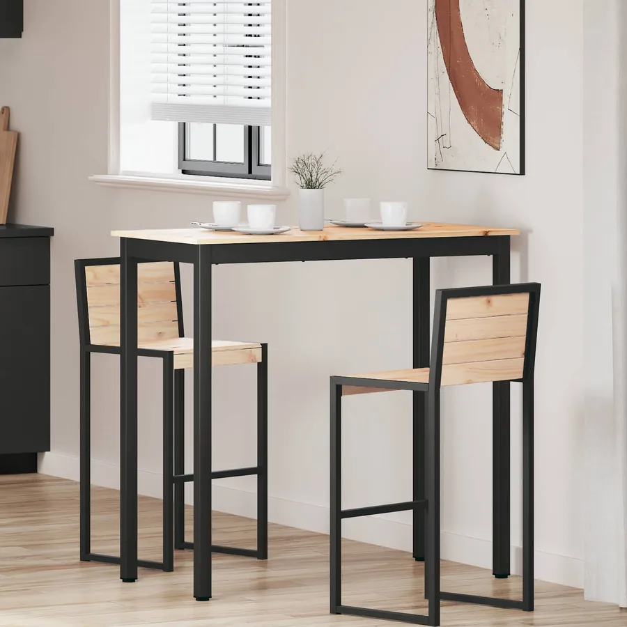 Table de bar Naturel 110 x 55 x 105 cm Bois de pin massif
