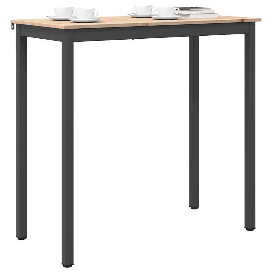 Table de bar Naturel 110 x 55 x 105 cm Bois de pin massif - 3