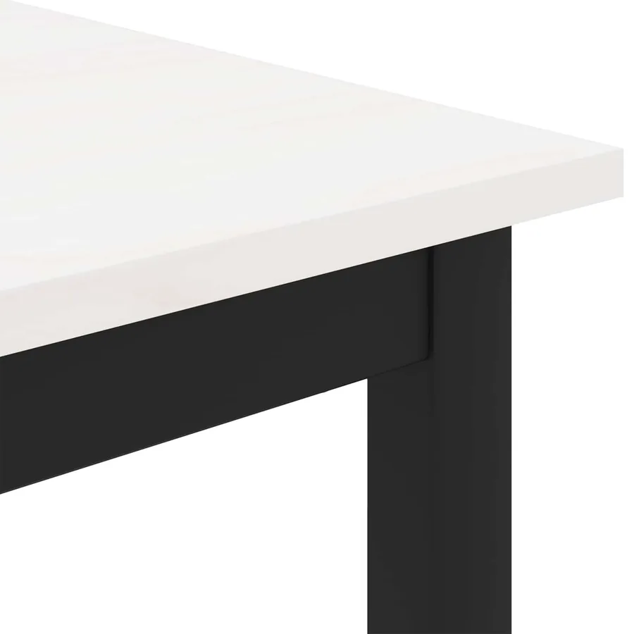 Table basse Blanc 100 x 100 x 45 cm Bois de pin massif - 7