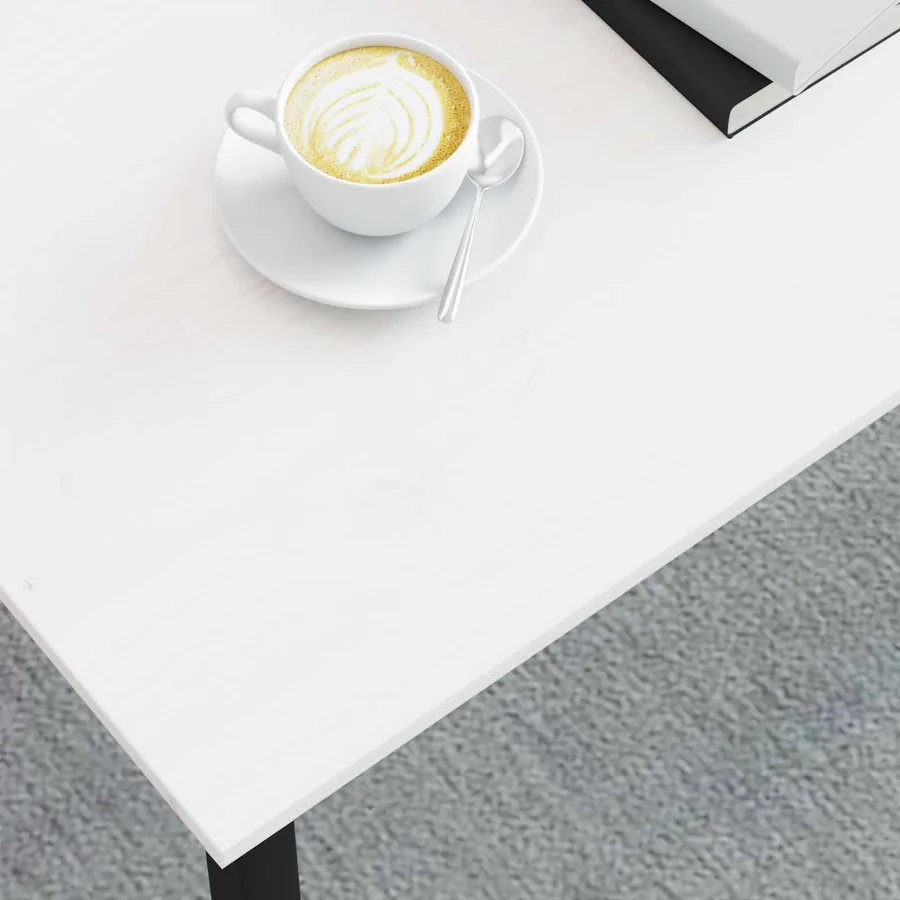 Table basse Blanc 70 x 50 x 36 cm Bois de pin massif - 4