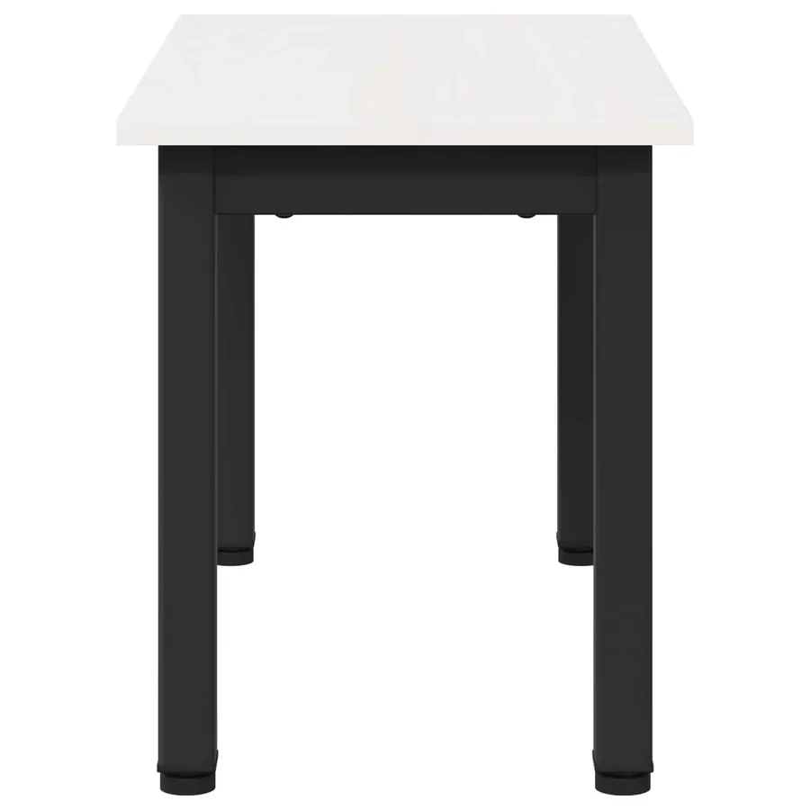 Table basse Blanc 60 x 30 x 36 cm Bois de pin massif - 6