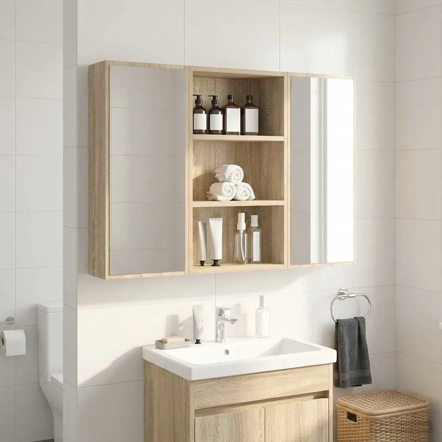 Armoire murale de salle de bain Chêne Sonoma 40 x 16 x 62,5 cm