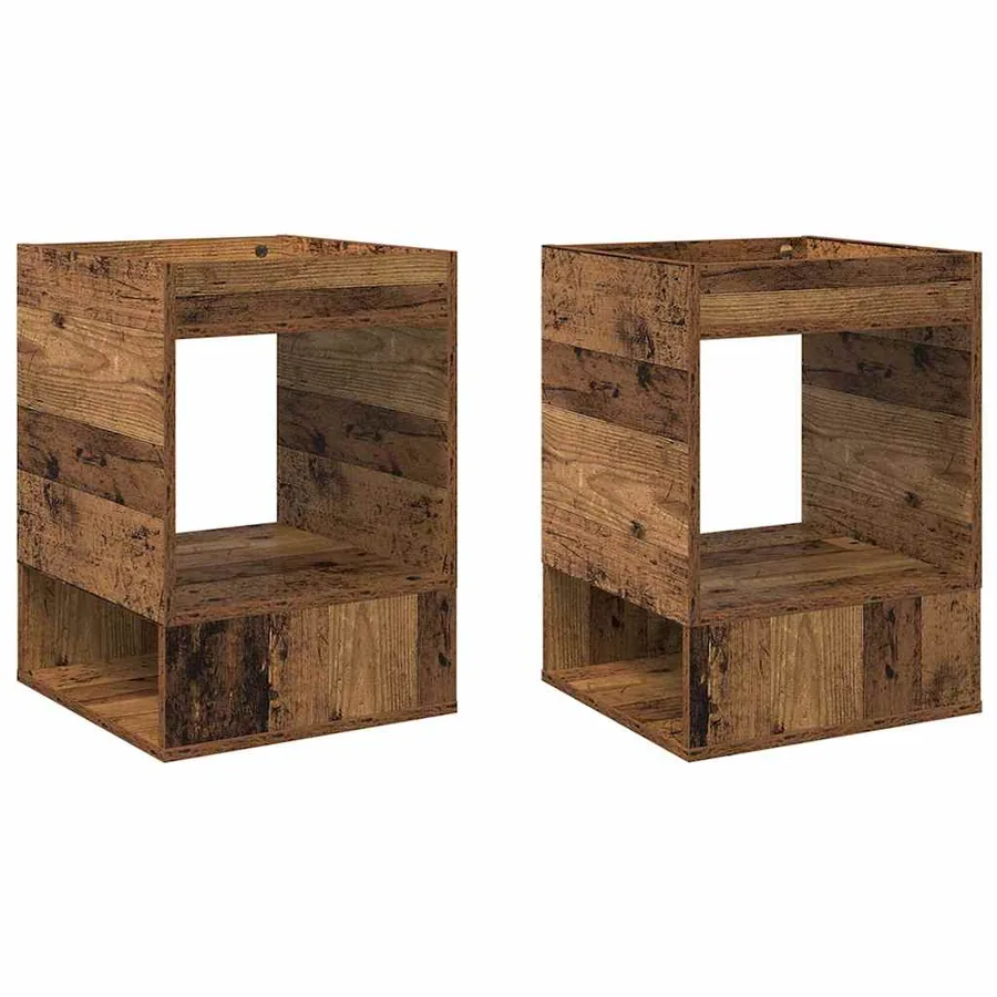 Table d'appoint 2 pcs Bois ancien 40 x 40 x 56 cm - 5