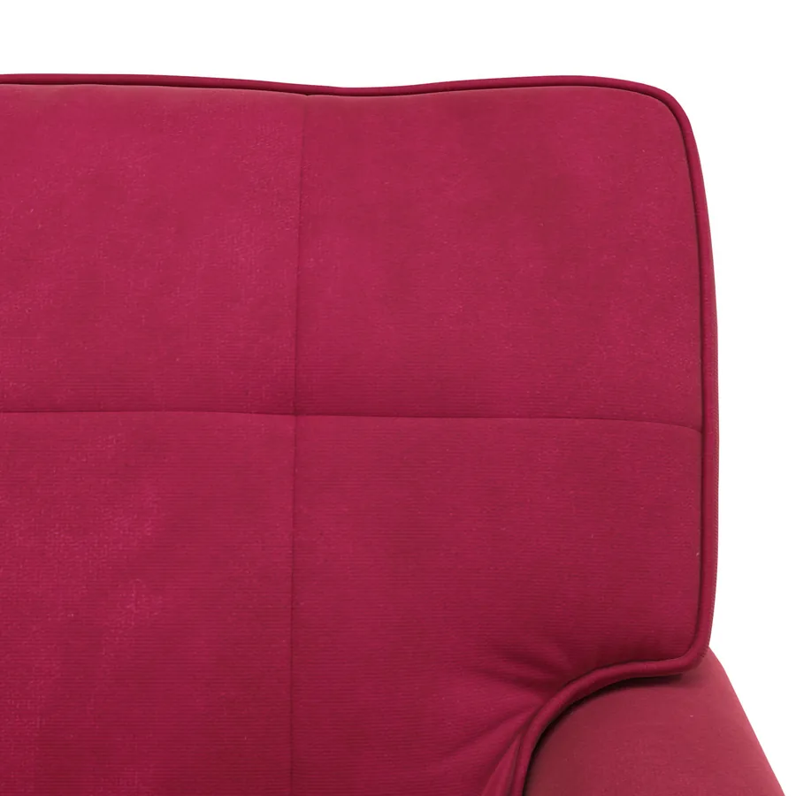 Chaise longue avec coussin Bordeaux 91 x 157 x 91 cm Velours - 9