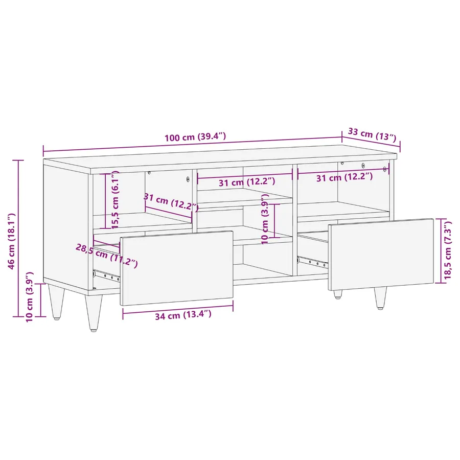 Armoires de rangement avec porte Multicolore 100 x 33,5 x 46 cm - 11