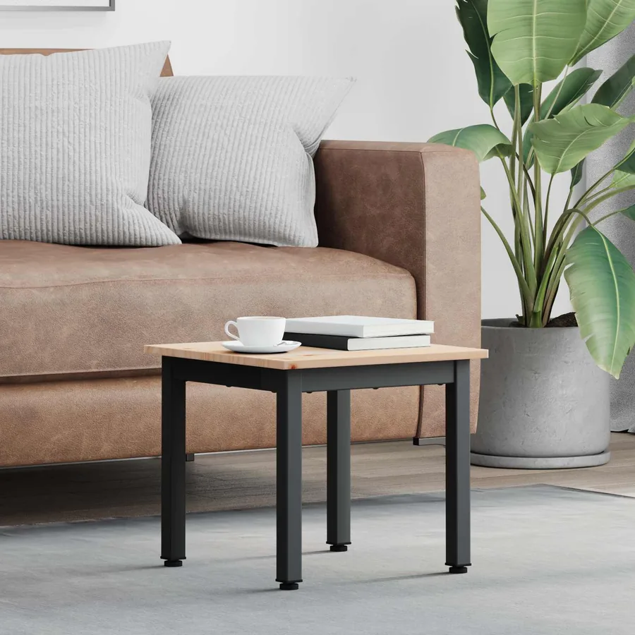 Table basse Naturel 40 x 40 x 36 cm Bois de pin massif