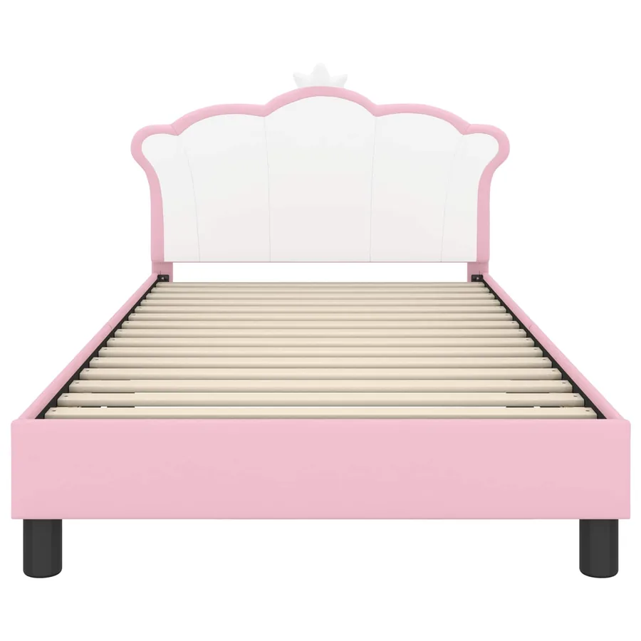 Cadre de lit pour enfants avec tête de lit Rose 80 x 200 cm PU - 5
