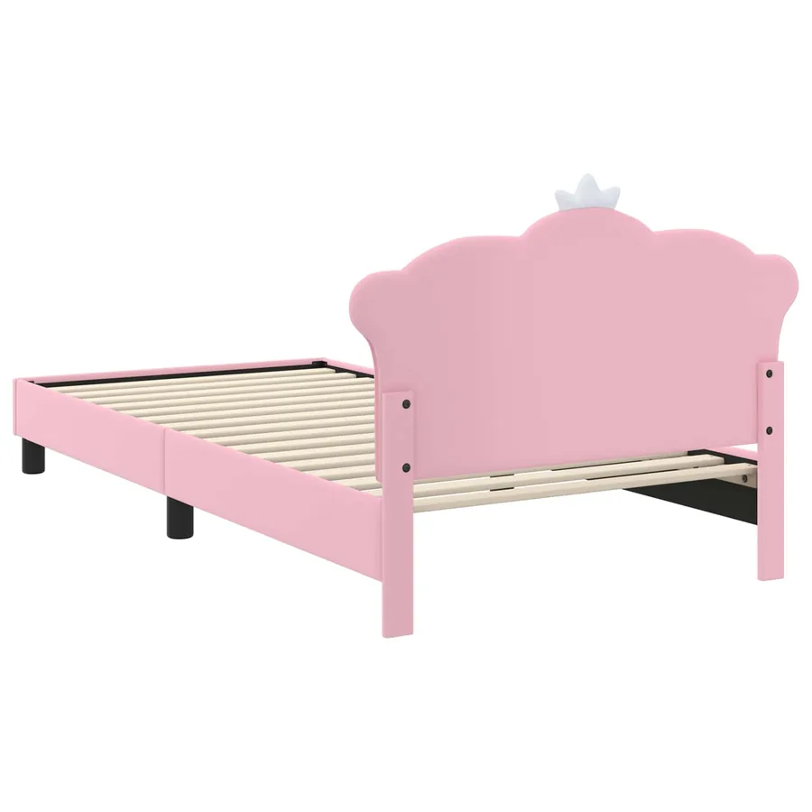 Cadre de lit pour enfants avec tête de lit Rose 80 x 200 cm PU - 7