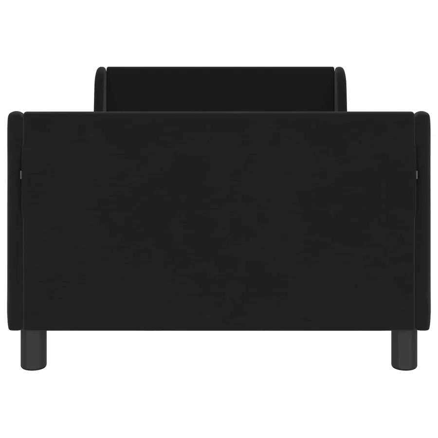 Cadre de lit pour enfants avec tête de lit Noir 90 x 190 cm - 5