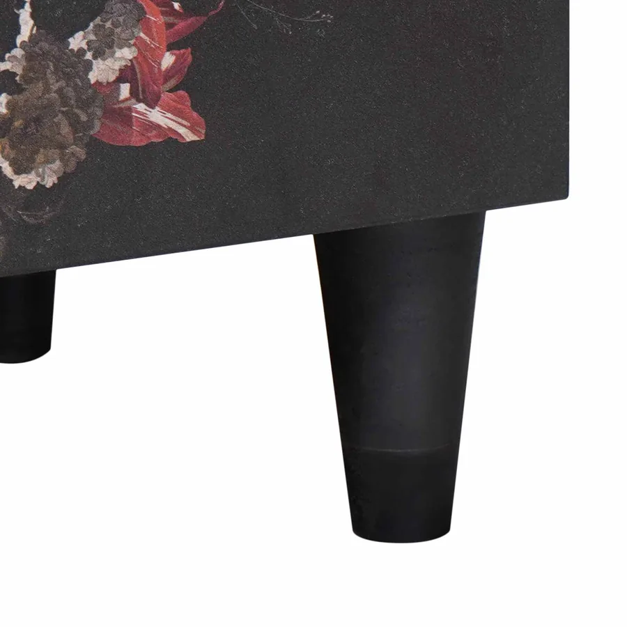 Cabinet de chevet avec porte Noir 40 x 33 x 46 cm - 8
