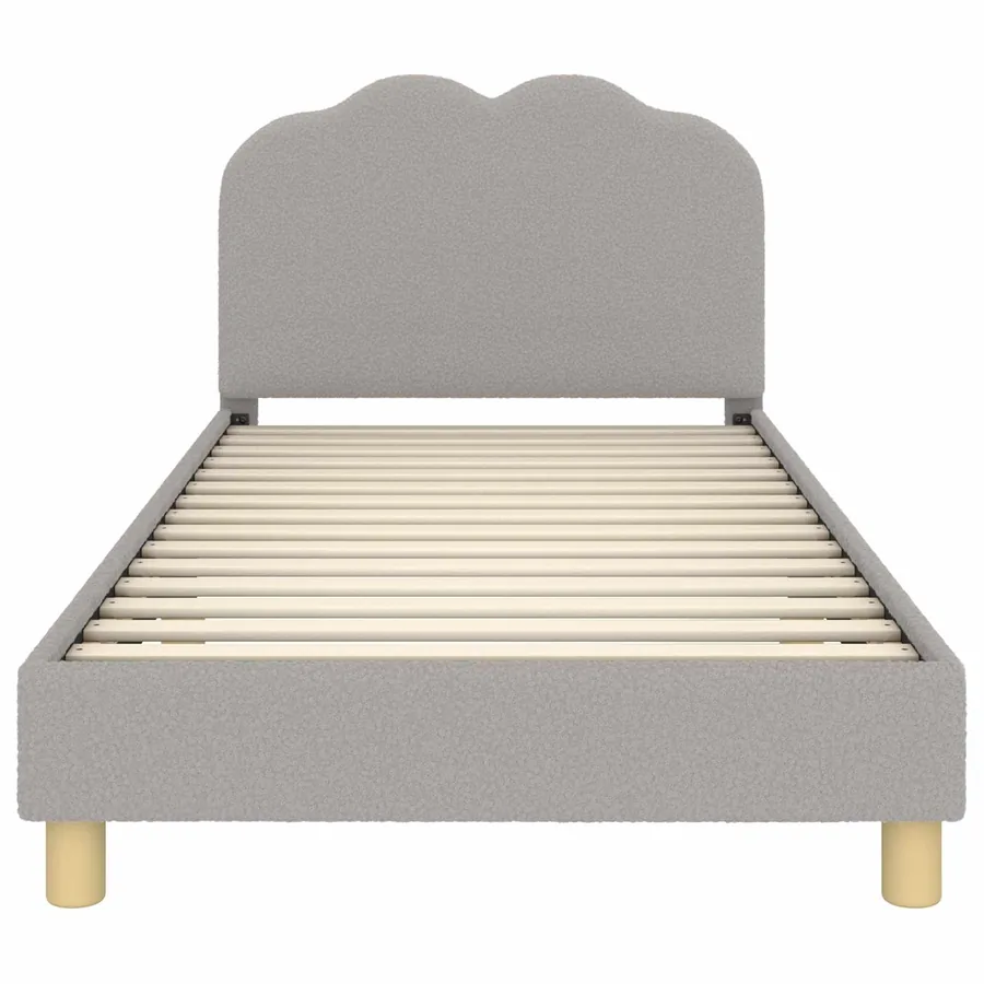 Cadre de lit pour enfants avec tête de lit Gris clair 90x190 cm - 4