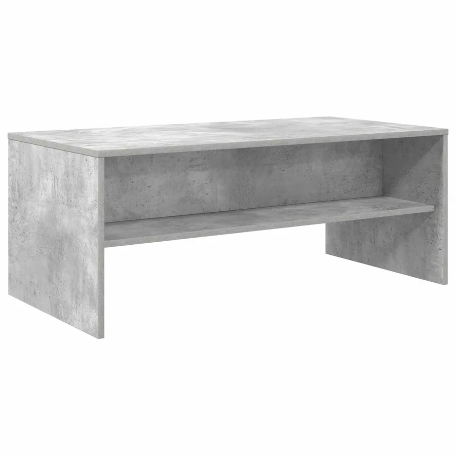 Table basse Gris béton 100 x 50 x 40 cm Bois d'ingénierie - 2