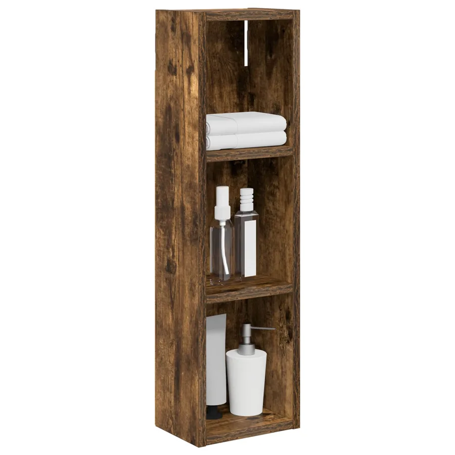 Armoire murale de salle de bain Chêne Fumé 20 x 14 x 70 cm - 3