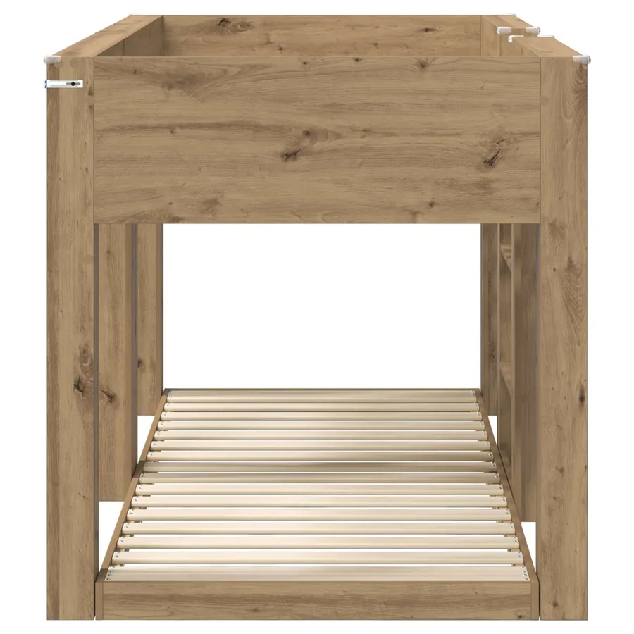 Lit Superposé pour Enfants Chêne artisanal 80 x 200 cm - 6