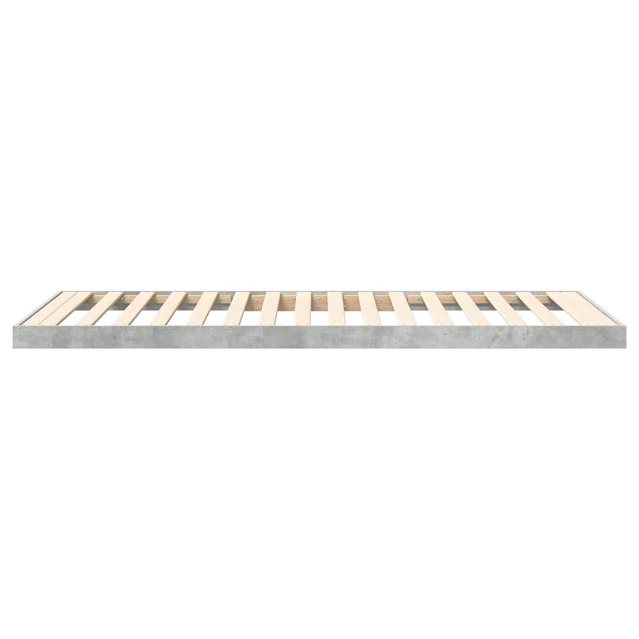 Cadre de lit surélevé Gris béton 80 x 200 cm Bois d'ingénierie - 7