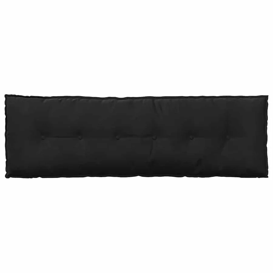 Coussin de Dos Noir 160 x 50 cm Tissu en velours côtelé - 6