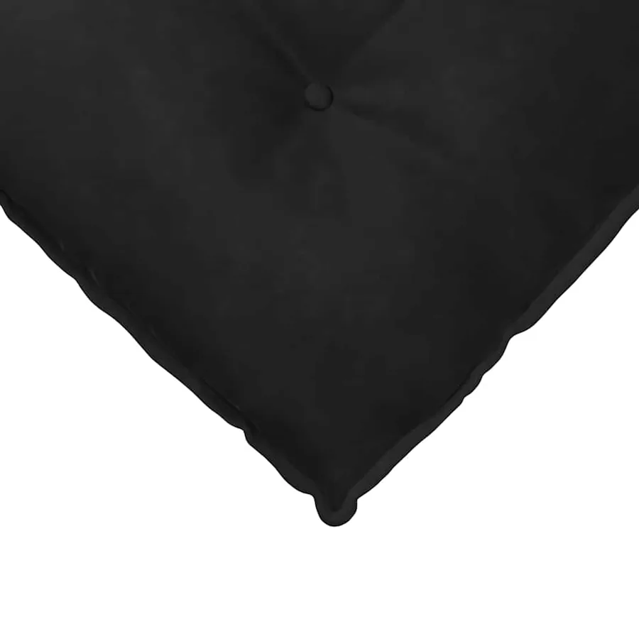 Coussin de Dos Noir 160 x 50 cm Tissu en velours côtelé - 7