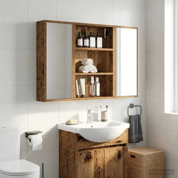 Armoire murale de salle de bain Bois ancien 40 x 10 x 60,5 cm