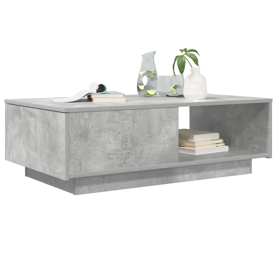 Table basse Gris béton 95 x 55 x 31 cm Bois d'ingénierie - 3