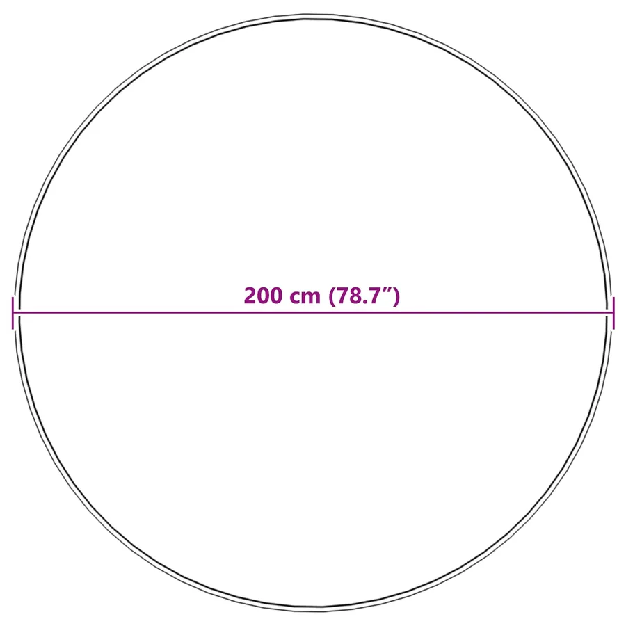 Tapis en fausse TAFALLA Beige Ø 200 cm Polyester - 10