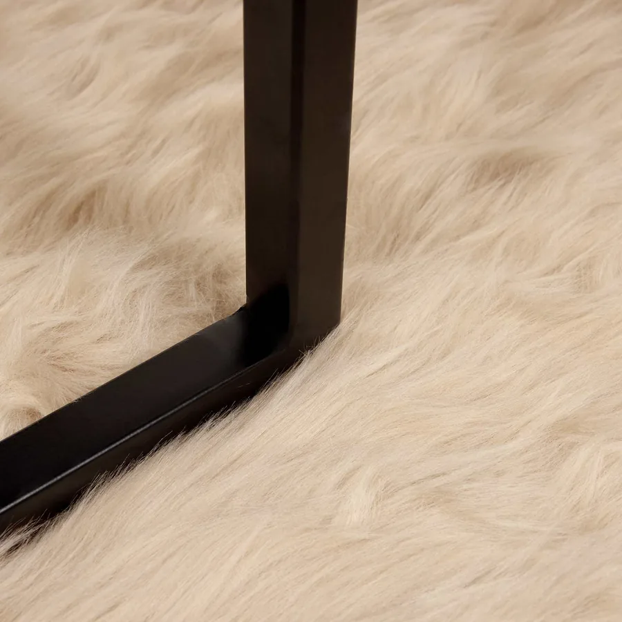 Tapis en fausse TAFALLA Beige Ø 200 cm Polyester - 5