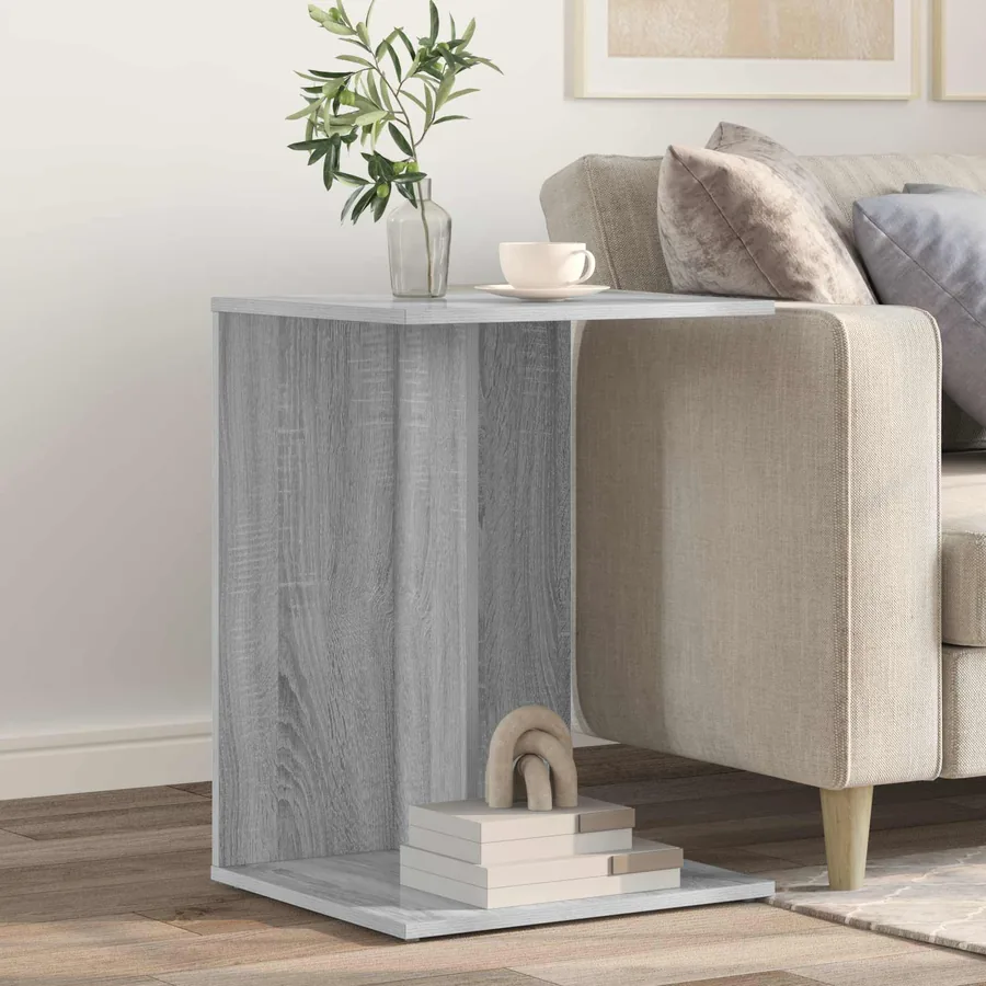 Table d'appoint Gris Sonoma 45 x 40 x 62,5 cm Bois d'ingénierie