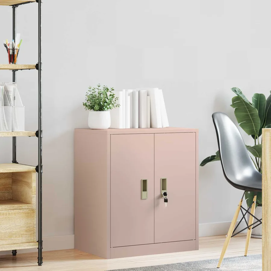 Armoire de rangement Rose 60 x 40 x 70 cm Acier - 4