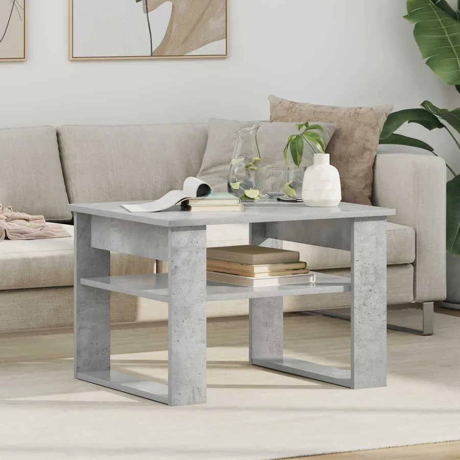 Table basse Gris béton 64 x 54 x 44 cm Bois d'ingénierie