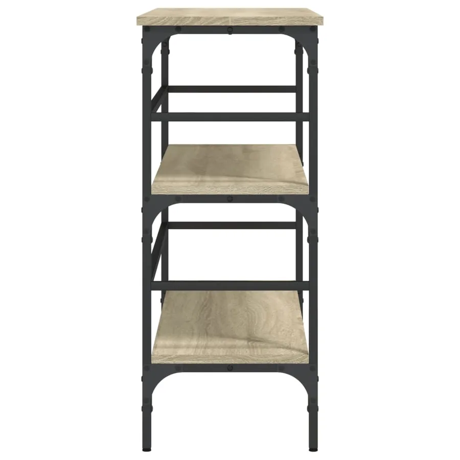 Table console chêne sonoma 100x32x75 cm bois d'ingénierie - 6