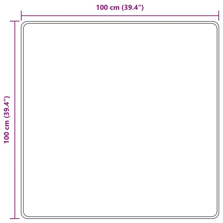 Coureur de Tapis MARSA Gris 100 x 100 cm Polyester et PVC - 7