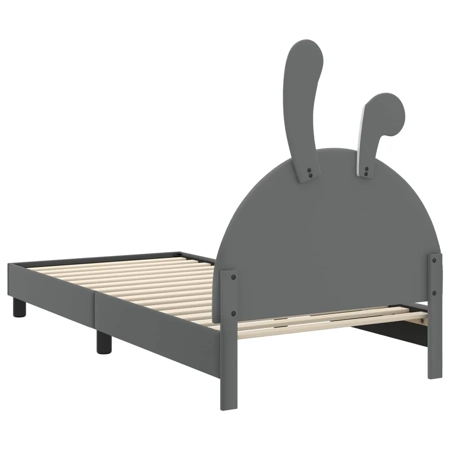 Cadre de lit pour enfants avec tête de lit Gris clair PU - 7