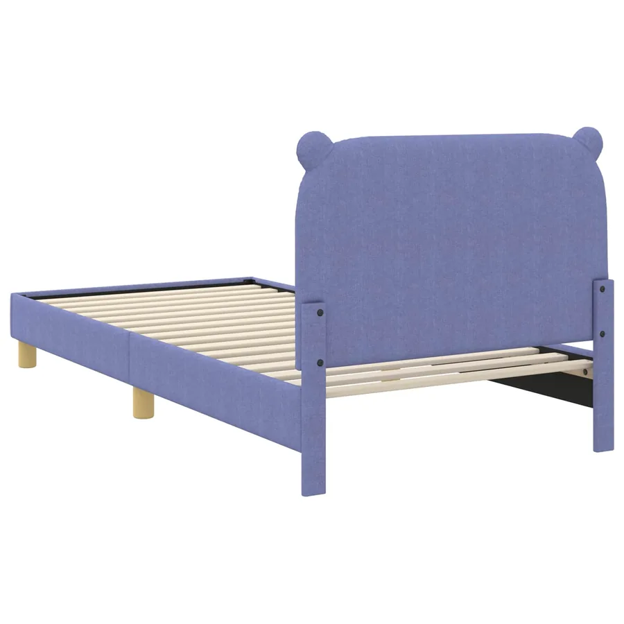 Cadre de lit pour enfants avec tête de lit Bleu denim Tissu - 7