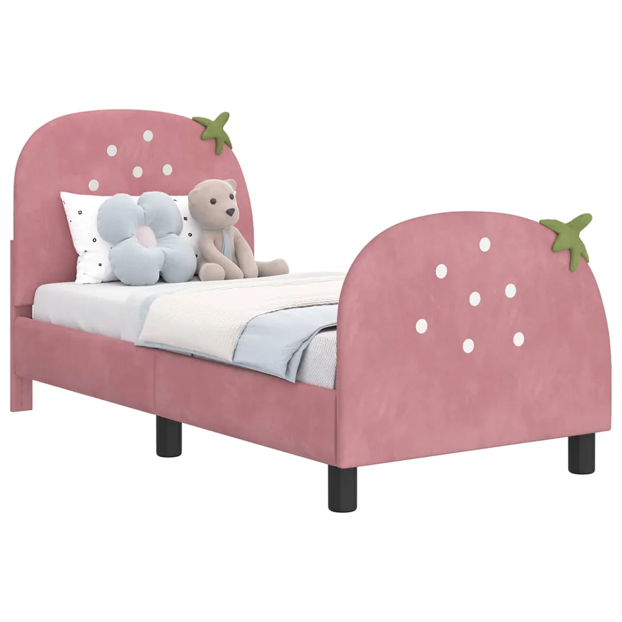 Cadre de lit pour tout-petit avec tête de lit Rose 70 x 140 cm - 2