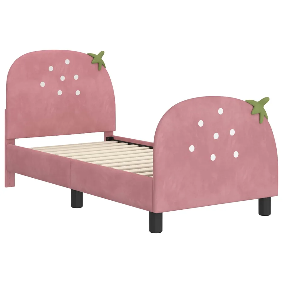 Cadre de lit pour tout-petit avec tête de lit Rose 70 x 140 cm - 4