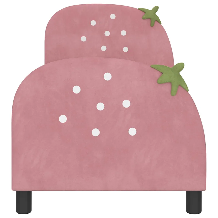 Cadre de lit pour tout-petit avec tête de lit Rose 70 x 140 cm - 5