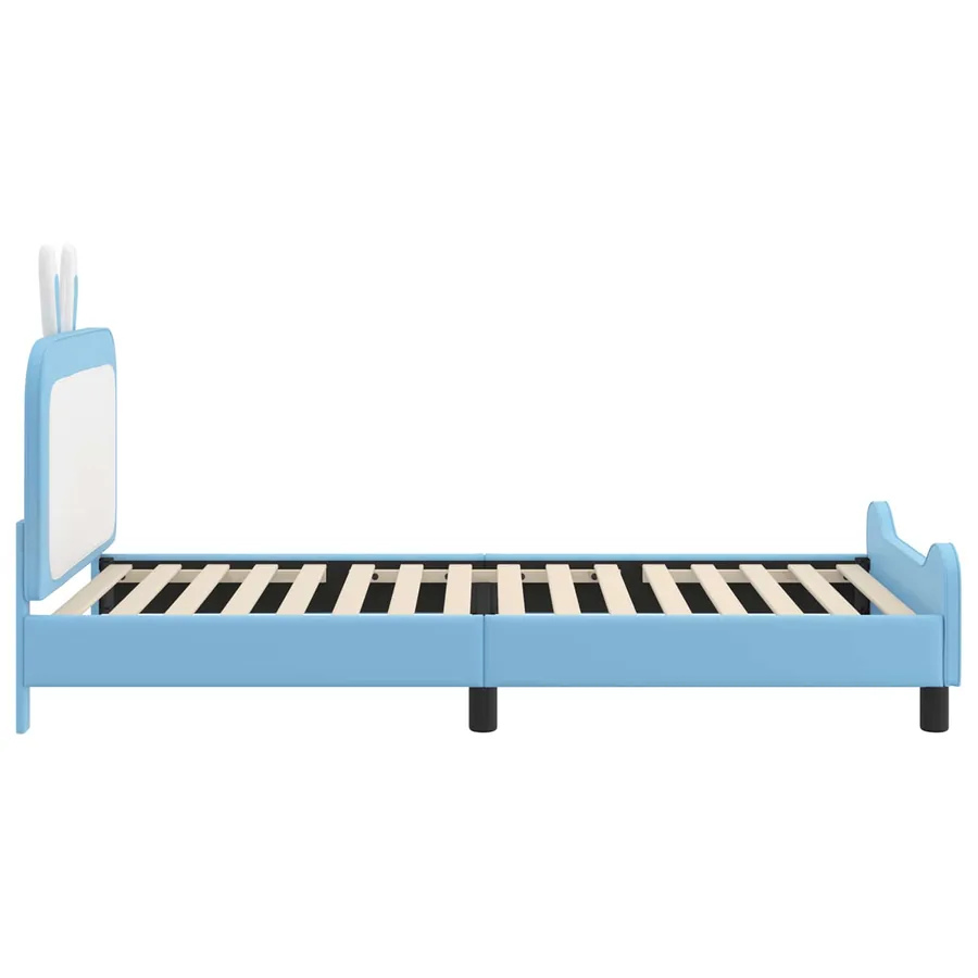 Cadre de lit pour enfants avec tête de lit Bleu 90 x 200 cm PU - 6