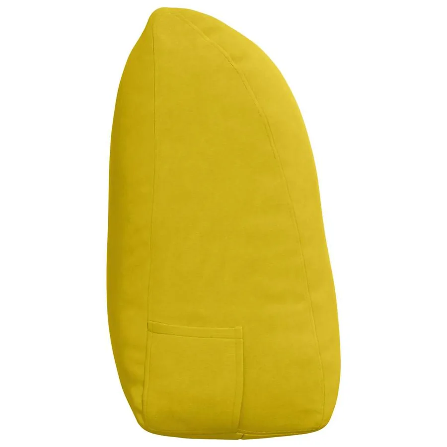 Coussin de Dos Jaune 120 x 24 x 50 cm Velours - 7