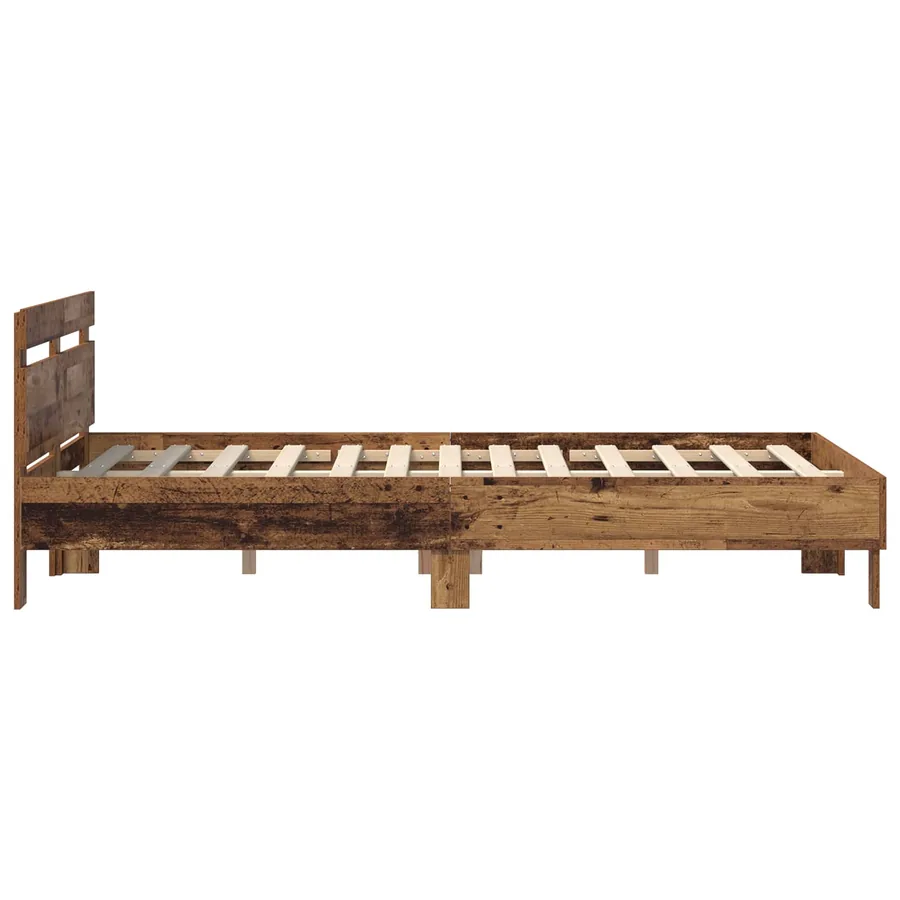 Cadre de lit Bois ancien 140 x 200 cm Bois d'ingénierie - 5