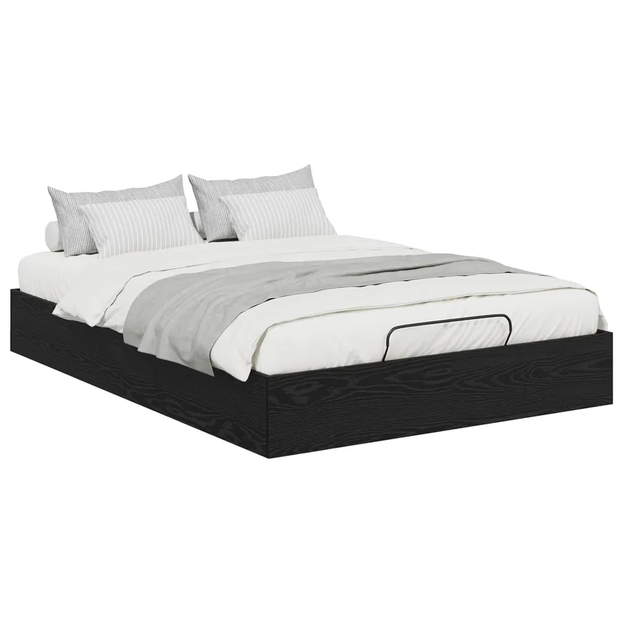 Cadre de lit ottoman avec stockage Chêne Noir 193 x 120 x 25 cm - 3