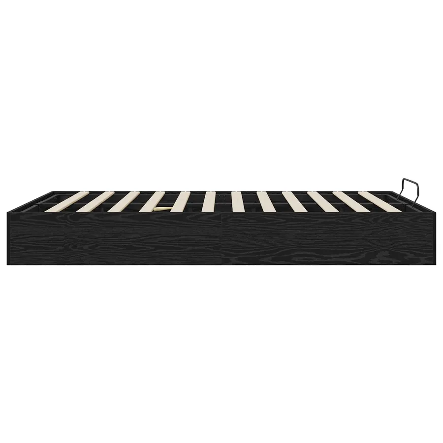 Cadre de lit ottoman avec stockage Chêne Noir 193 x 120 x 25 cm - 6
