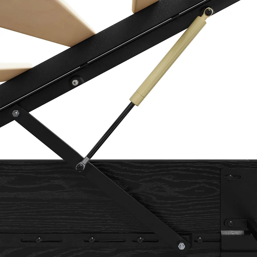 Cadre de lit ottoman avec stockage Chêne Noir 193 x 120 x 25 cm - 9