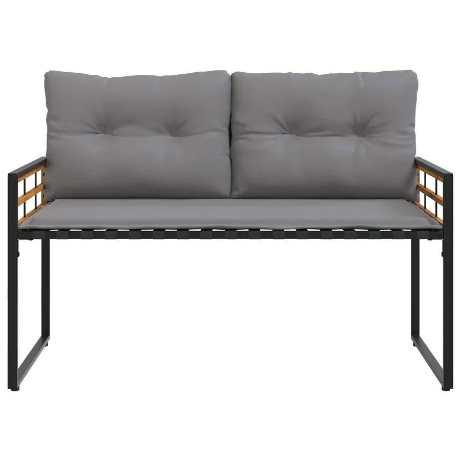Ensemble de meubles d'extérieur avec coussin 4 pcs Gris clair - 10