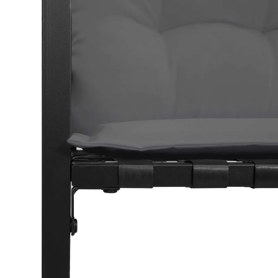 Ensemble de meubles d'extérieur avec coussin 4 pcs Gris clair - 12