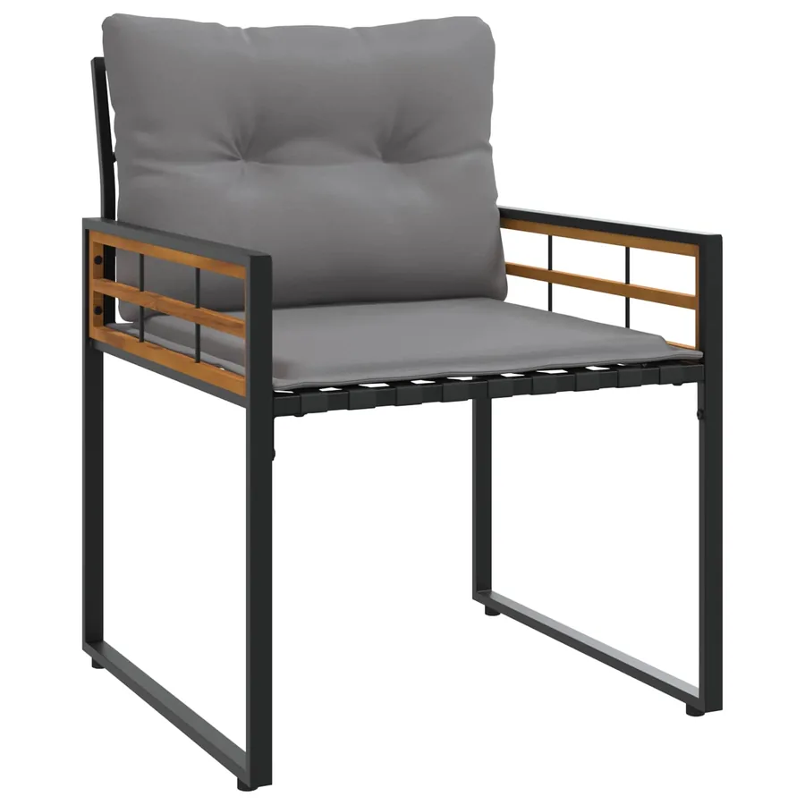 Ensemble de meubles d'extérieur avec coussin 4 pcs Gris clair - 5