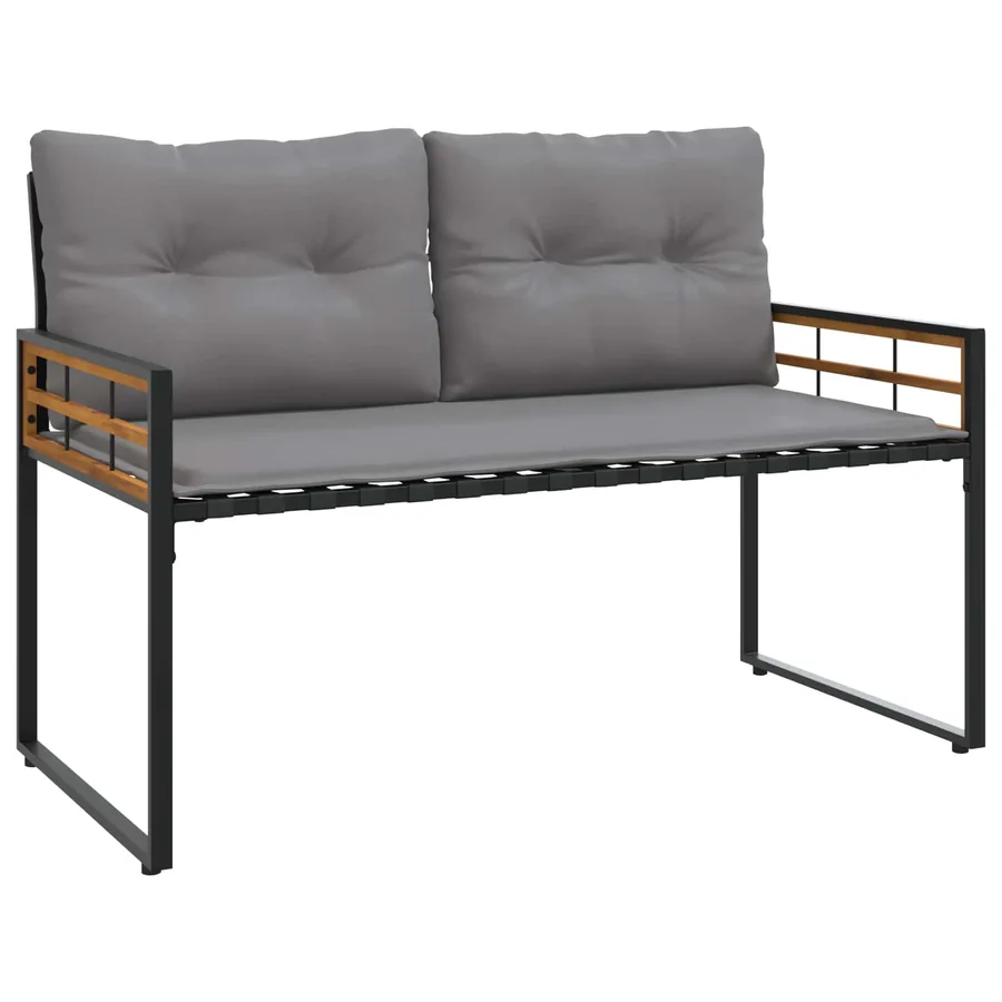 Ensemble de meubles d'extérieur avec coussin 4 pcs Gris clair - 7