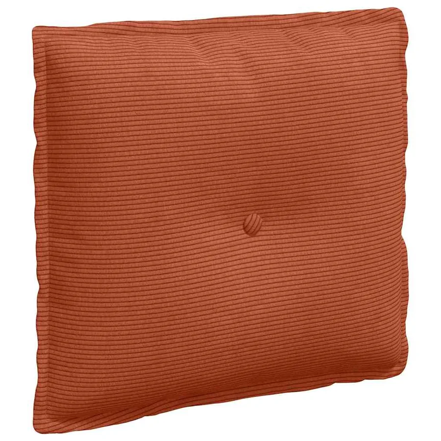 Coussin de Dos Rouge orange 50 x 45 cm Tissu en velours côtelé - 2