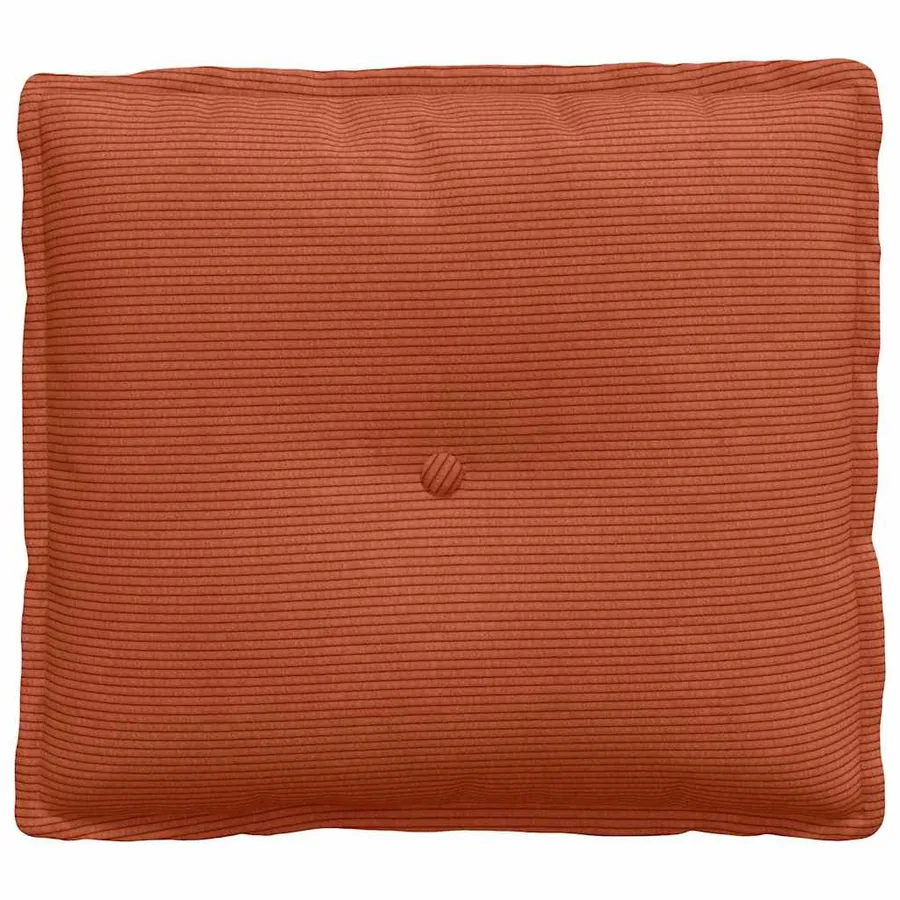 Coussin de Dos Rouge orange 50 x 45 cm Tissu en velours côtelé - 5